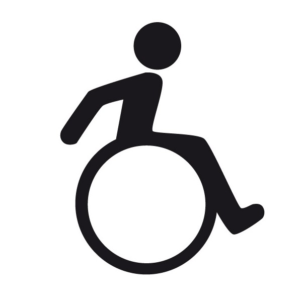 Rollstuhl-Logo für behindertengerechte Nutzung